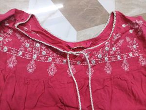 Vibrant Pink short kurti