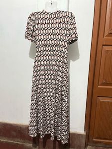 Stylish Geometric Print Midi Dress