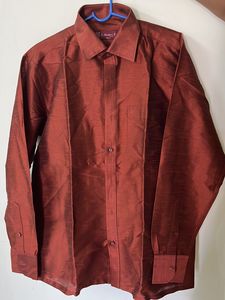 Maroon Silk Shirt