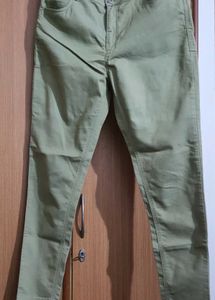 Olive Green Slim Fit Jeans