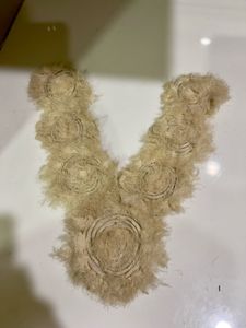 Embellished Lace Collar Applique