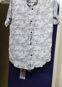 Men's Tropical Print Short Sleeve Shirt