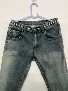 Men's Washed Denim Jeans