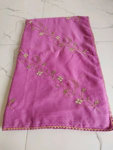 Beautiful Pink Embroidered saree