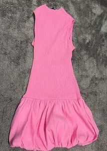 Barbie Pink Ribbed Bubble Dress