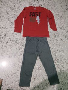 Boys' "Fast" Lightning Tee & Pants Set