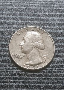 5 Antique 1974-1986 USA Washington Quarter Dollar