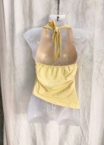Yellow Halter Neck Summer Top