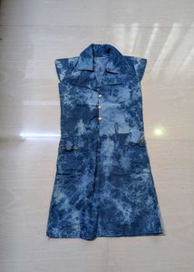 Denim Tie-Dye Dress