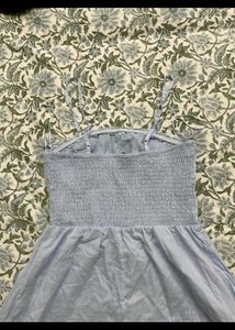 Light Blue Lace Trim Dress