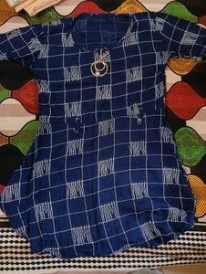 Blue Checkered Dress