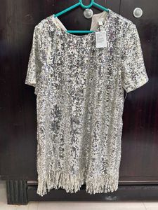 Sparkling Sequin Fringe Dress
