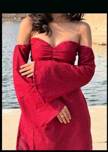 Stunning Red Sequin Kurta Top