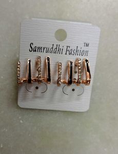 Sparkling Rose Gold Ear Cuff Set