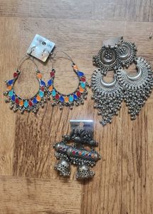BEAUTIFUL OXIDISED LONG EARRINGS