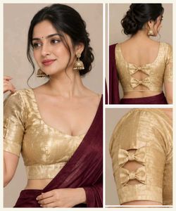 Gold Bow Detail Blouse