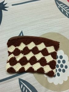 Handmade Crochet Woollen Casual Hand Wallet:Small