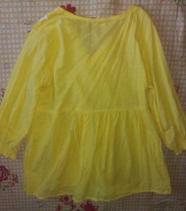 Vibrant Yellow Embroidered top