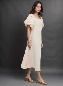 Chic Puff Sleeve Square Neck Dress