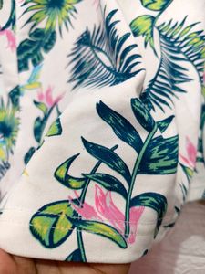 Tropical Print Long Sleeve Top