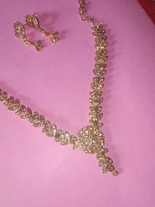Gold-tone Necklace and Earrings Set