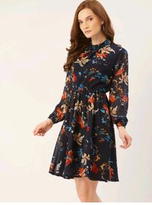 Floral Print Mini 👗 Dress
