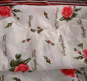 White Floral Print Blouse