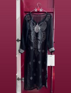 Black Chikankari Kurta