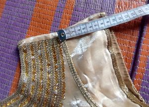 Elegant Gold + cream colour Embroidered Blouse