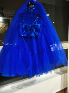 Royal Blue Tulle lehanga choli set