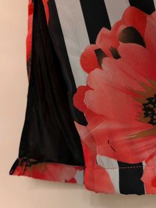 BOHO -FLORAL -STRIPED -SKIRT WITH SLITS