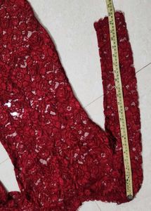 Valentine Special❤️ Elegant Red Lace Dress