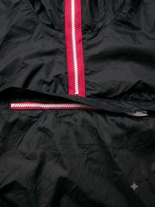 Black Hooded Anorak Jacket waterproof