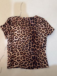 Leopard Print Cropped Top