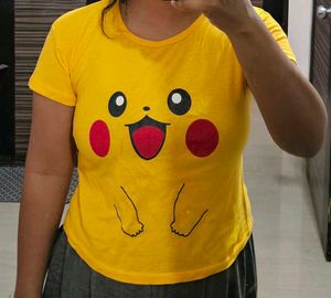 Yellow Pikachu Graphic T-Shirt