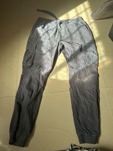 Men's Grey Cargo Jogger Pants
