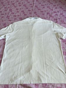 Men's White Short Sleeve Button-Up Shirt