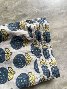 SALE! Rustorange Blue Cotton Printed Short kurti