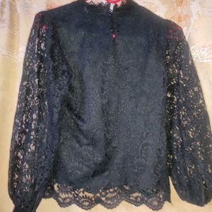 Elegant Black Lace Top