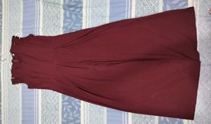Maroon Wide Leg Jumpsuit