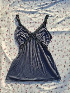 Sparkly Lace Trim Cami Top