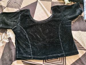 Black Velvet Blouse