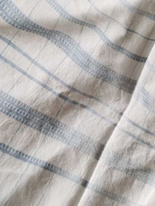 White Kurta with Blue Stripes