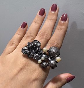 Unique Statement Ring with Pearls