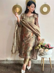 party wear kurta with dupatta