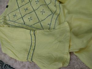 Lime Colored Kurti Festive Wear