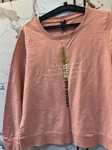 Pink Graphic Sweatshirt, Bust- 34/36 Comfy