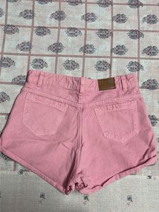 Pink Denim Shorts