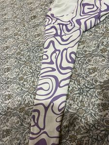 Abstract Print Square Neck Top
