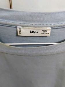 Mango Basics Light Blue Tee